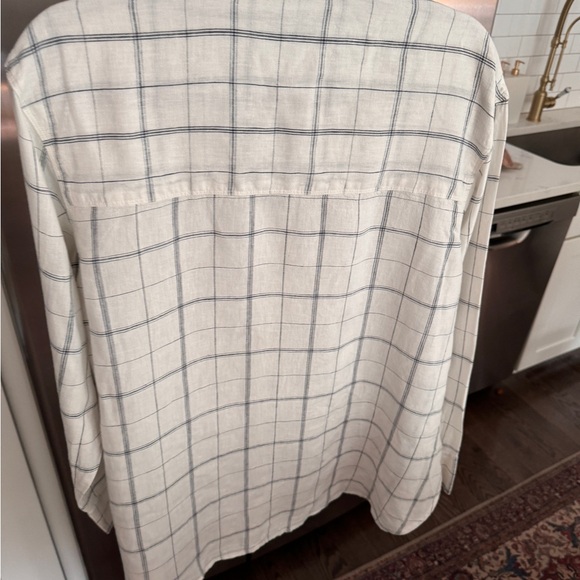 Abercrombie & Fitch long sleeve plaid oversized cotton button down shirt - Picture 10 of 10